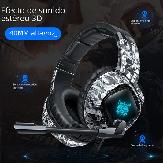 ONIKUMA K19 Camouflage RGB Gaming Headset - Wired
