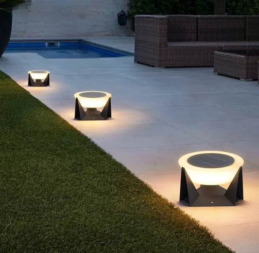 Modern Solar Powered Pillar Lamp
