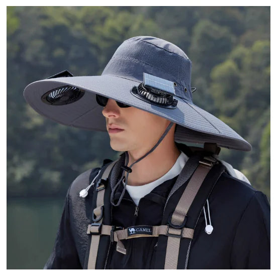 Solar Powered Fan Sun Protection Outdoor Hat