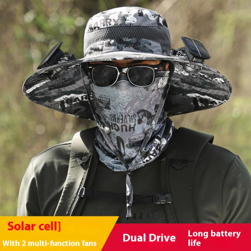 Solar Powered Fan Sun Protection Outdoor Hat