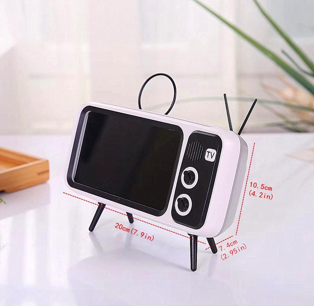 Retro TV Phone Stand with Mini Bluetooth Speaker - PTH800