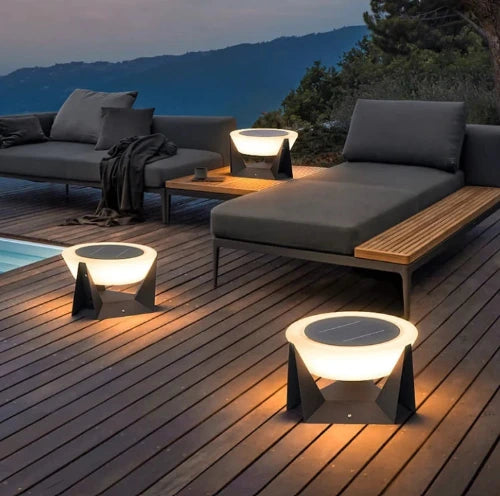 Modern Solar Powered Pillar Lamp