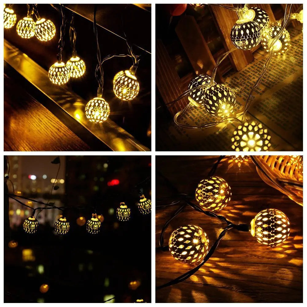 Solar Moroccan Waterproof LED String Lights