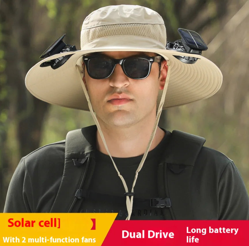 Solar Powered Fan Sun Protection Outdoor Hat