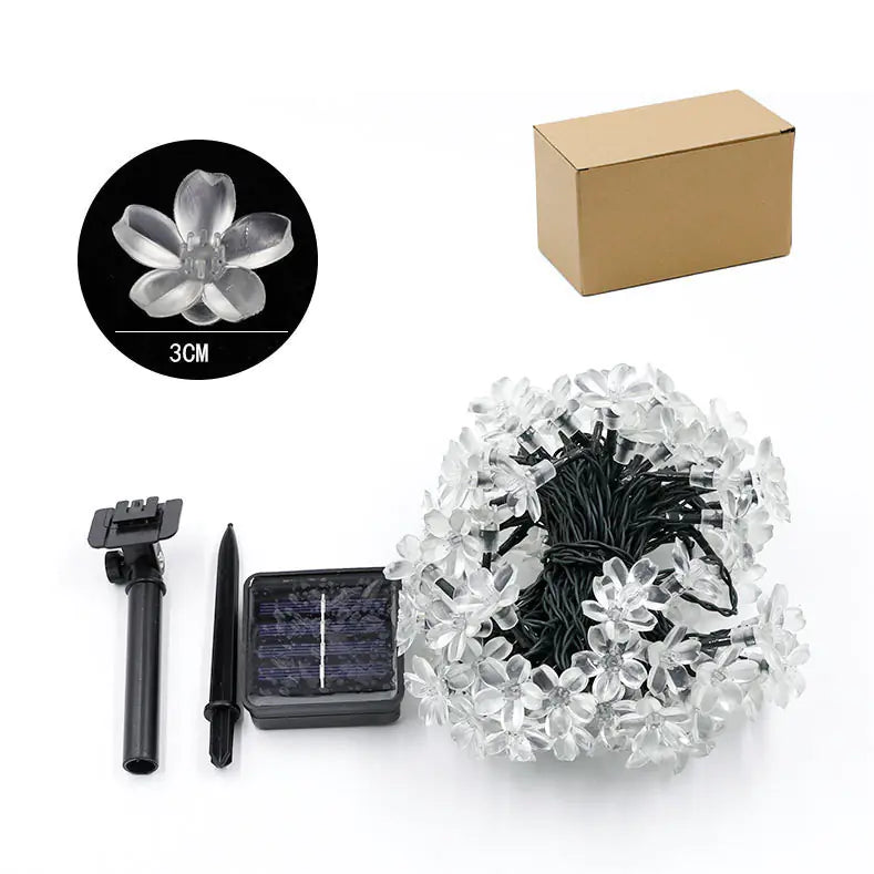 Sakura LED String Lights for Outdoor Decoration - Multi Colourv  (Solar Powered)