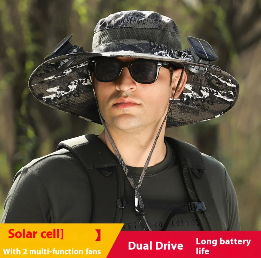 Solar Powered Fan Sun Protection Outdoor Hat