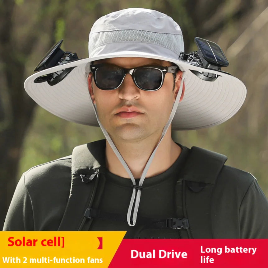 Solar Powered Fan Sun Protection Outdoor Hat