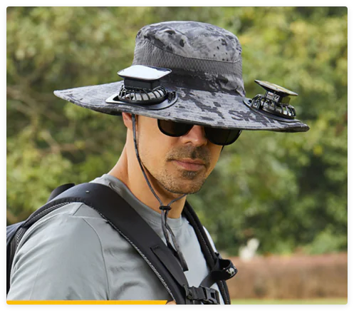 Solar Powered Fan Sun Protection Outdoor Hat