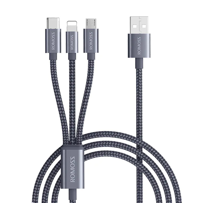 ROMOSS 1.5m 3-in-1 Type-C/Lightning Charging Cable