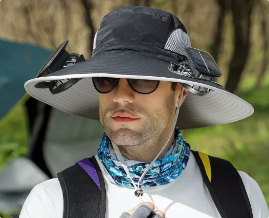 Solar Powered Fan Sun Protection Outdoor Hat