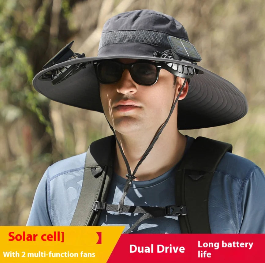Solar Powered Fan Sun Protection Outdoor Hat