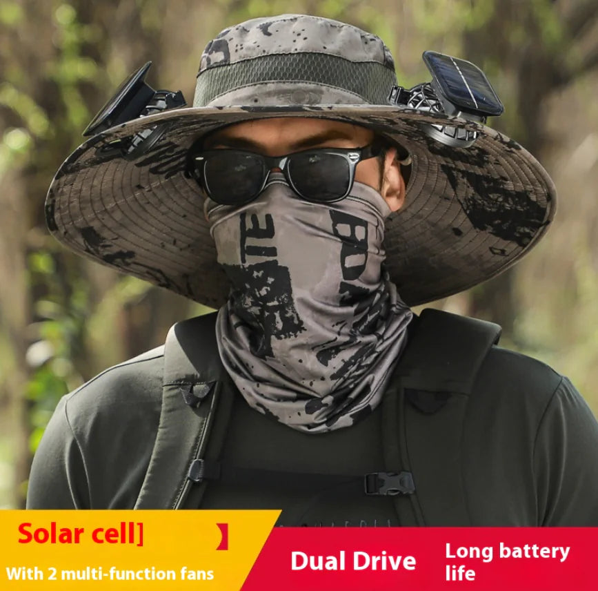 Solar Powered Fan Sun Protection Outdoor Hat