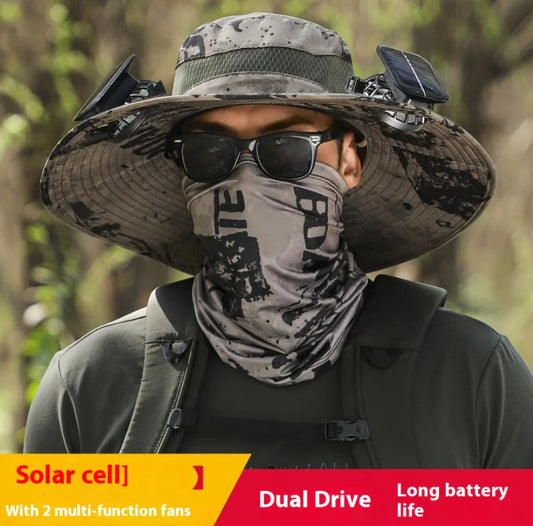 Solar Powered Fan Sun Protection Outdoor Hat